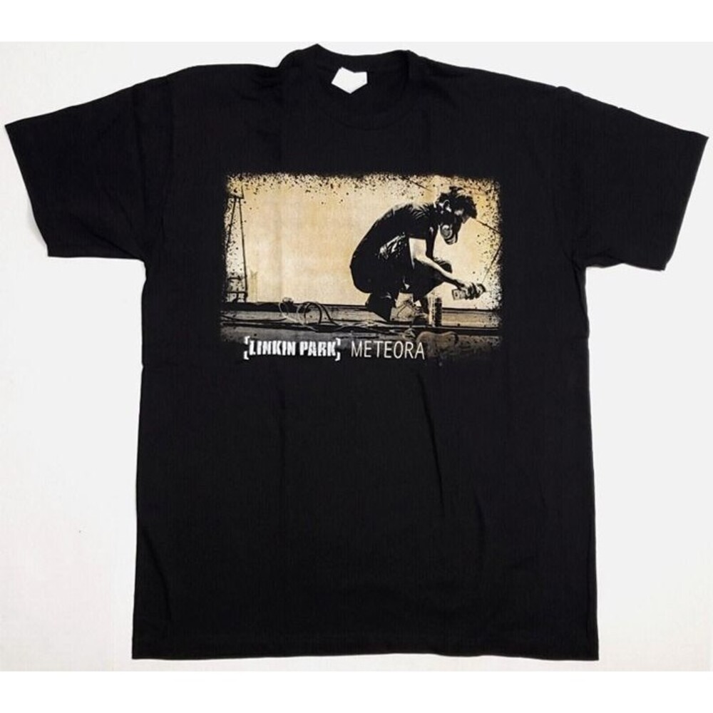 RARE LINKIN PARK METEORA T-shirt Adult ROCK BAND Men's Black Tee New TEE M - Picture 4 of 5